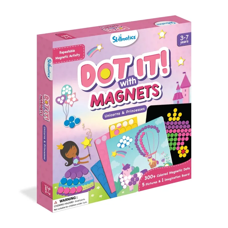 Dot It with Magnets - Unicorns & Princesses | Repeatable Magnetic Art Activity (ages 3-7)