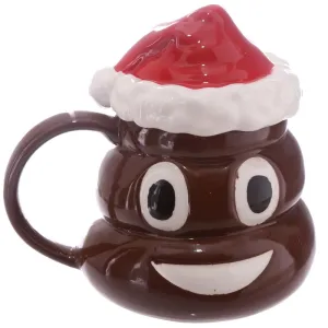 Emoji Mug 3D Ceramic Design Grinning Face Poop Cup with Swirly Lip Emonticon Poo Mug Poo Shape Coffee Cup Best Gift