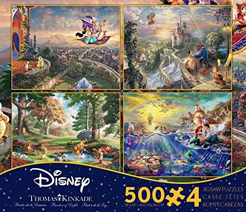 Enchanted Moments 4 in 1 Disney Dream Collection Puzzle for Magical Family Fun