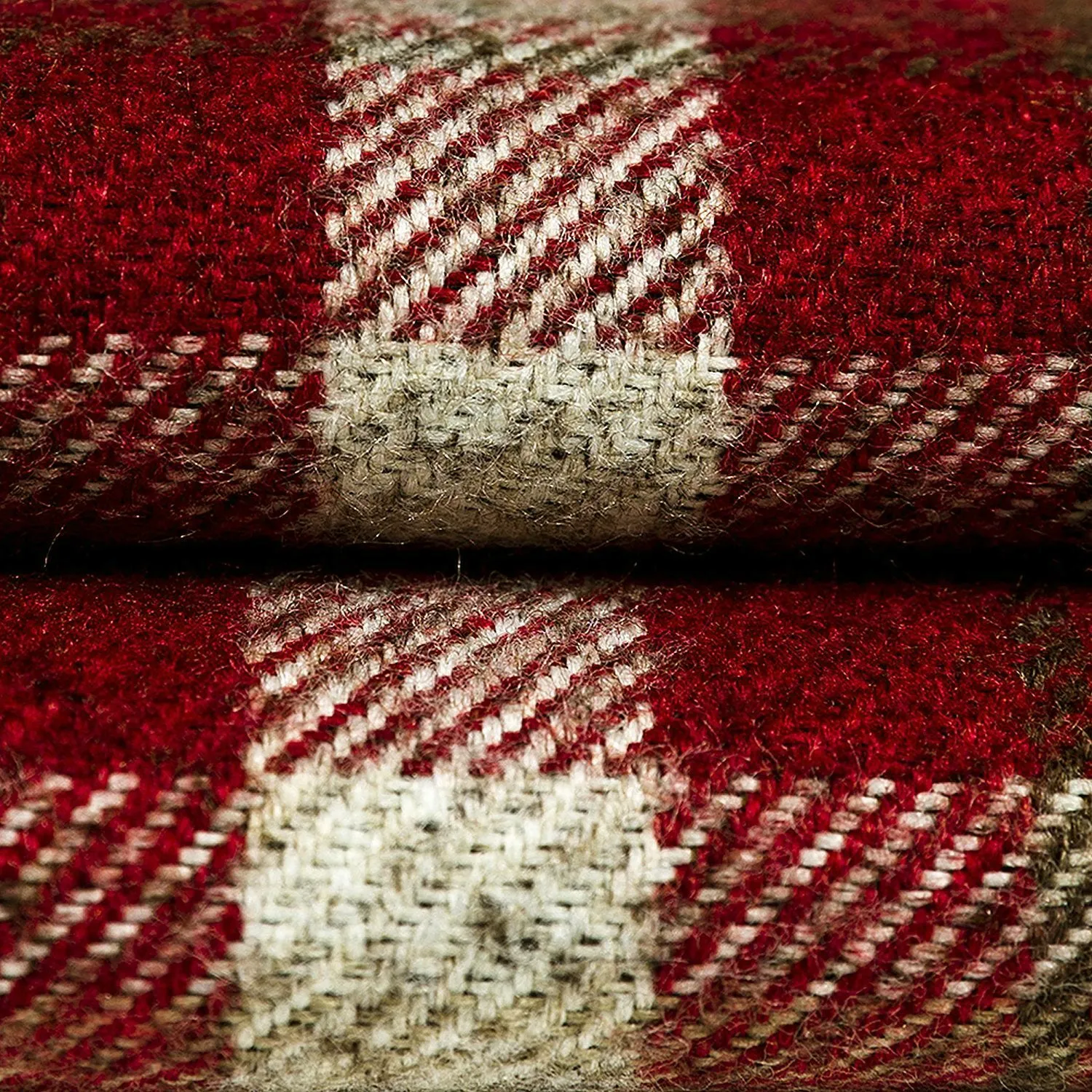 Heritage Red   White Tartan Throws & Runners