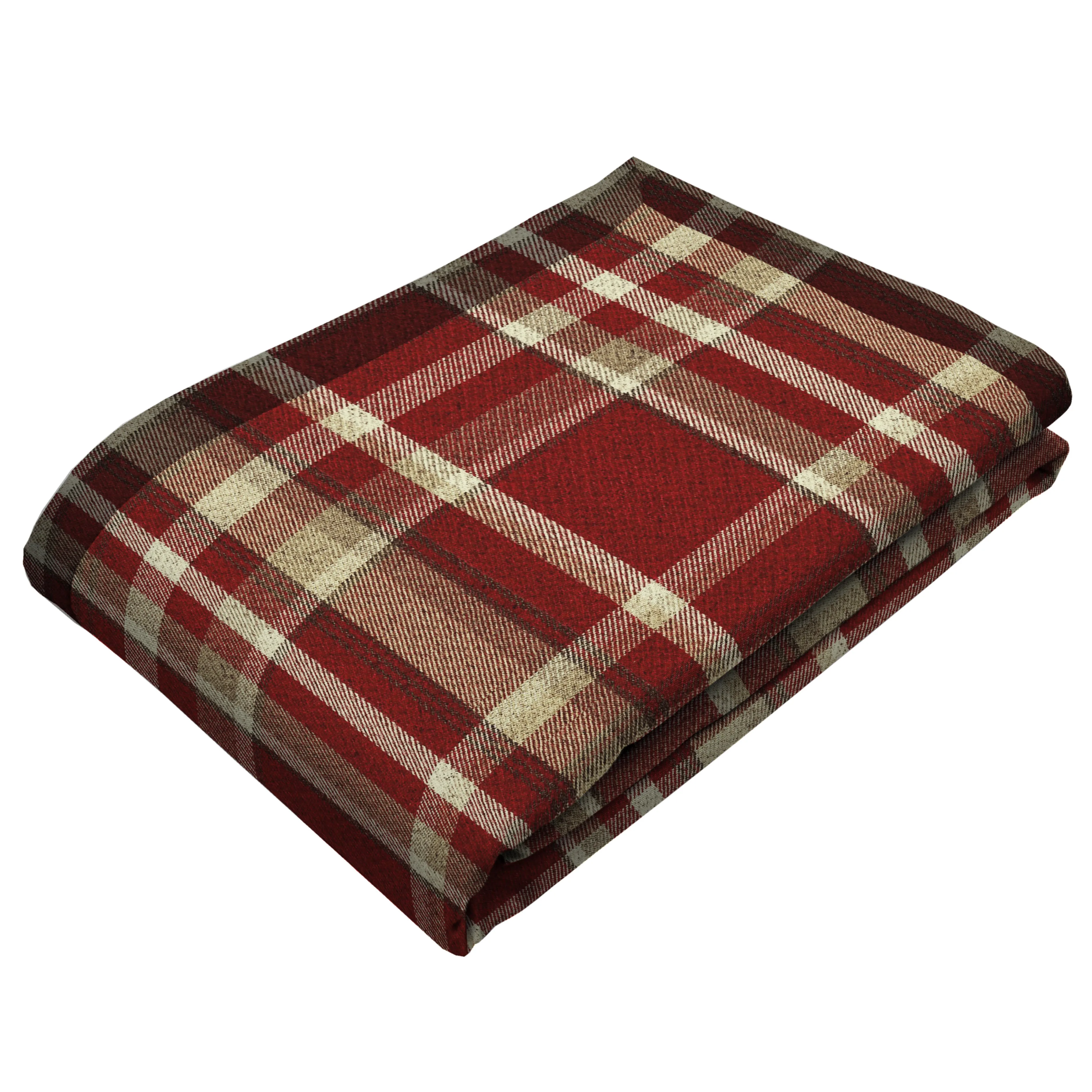 Heritage Red   White Tartan Throws & Runners