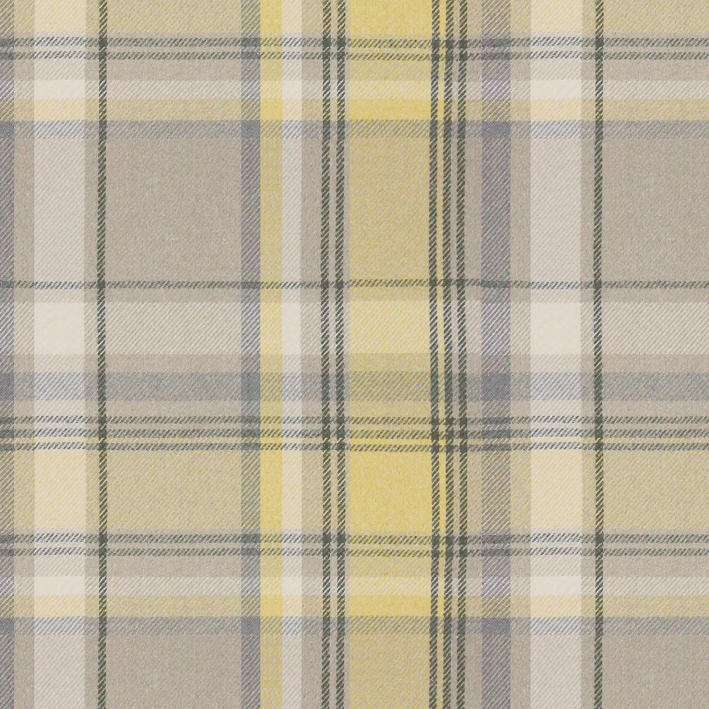 Heritage Yellow   Grey Tartan Throws & Runners