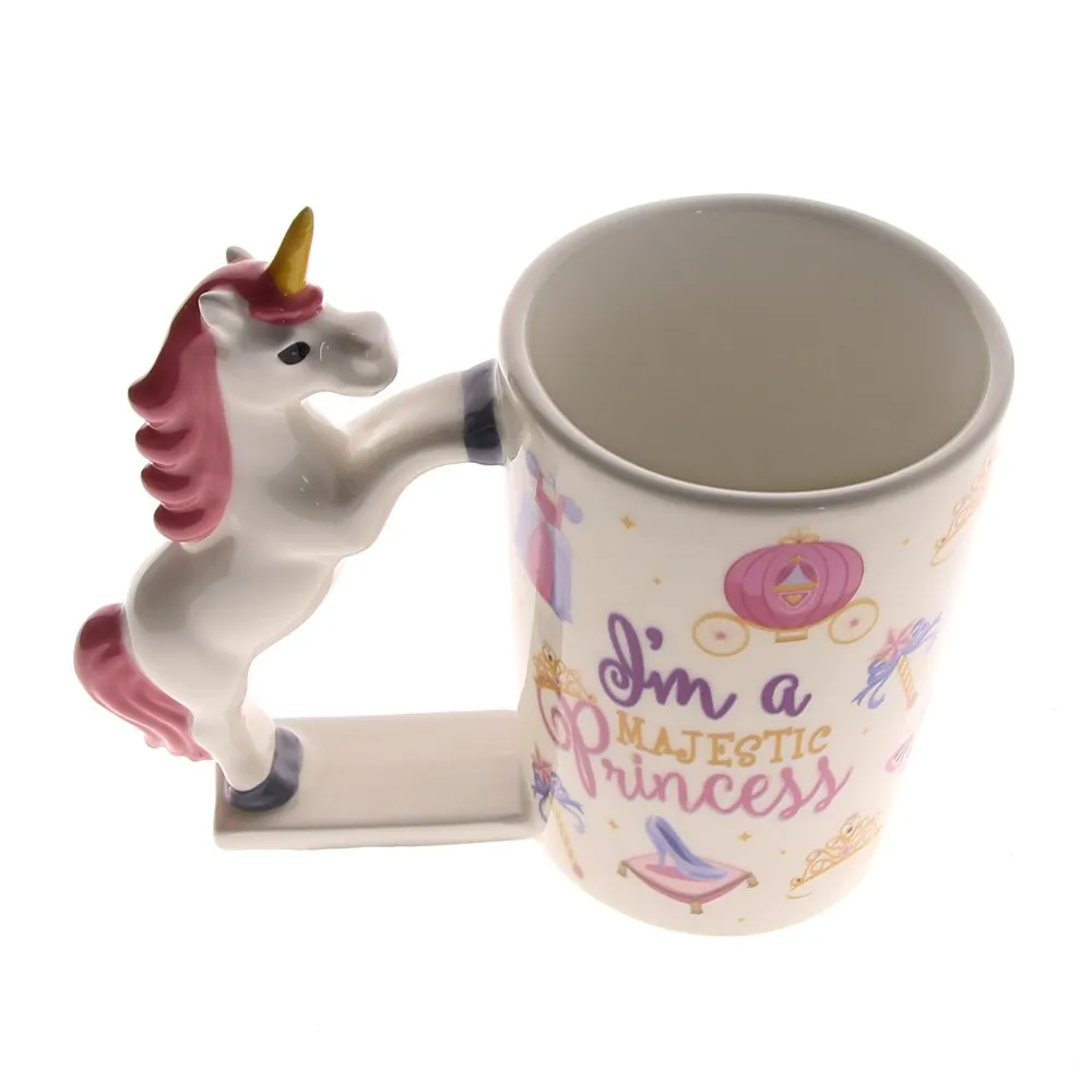 I am the Majestic Princess Mug Ceramic Coffee Mug Tea Mug Cup Magical Pink Unicorn Mug Princess Unusual Gift Ideas