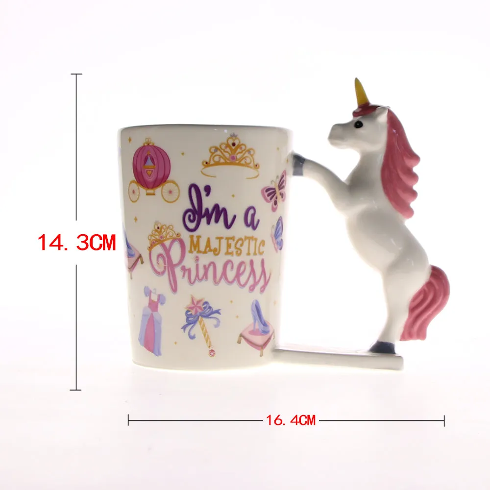 I am the Majestic Princess Mug Ceramic Coffee Mug Tea Mug Cup Magical Pink Unicorn Mug Princess Unusual Gift Ideas