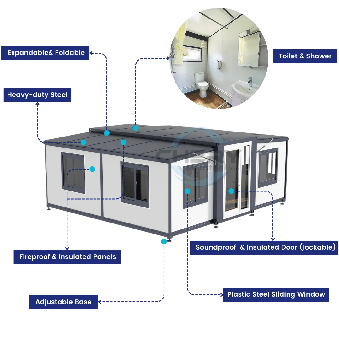 Modern Office Mobile Expandable Prefab House 13ft x 20ft PM000125