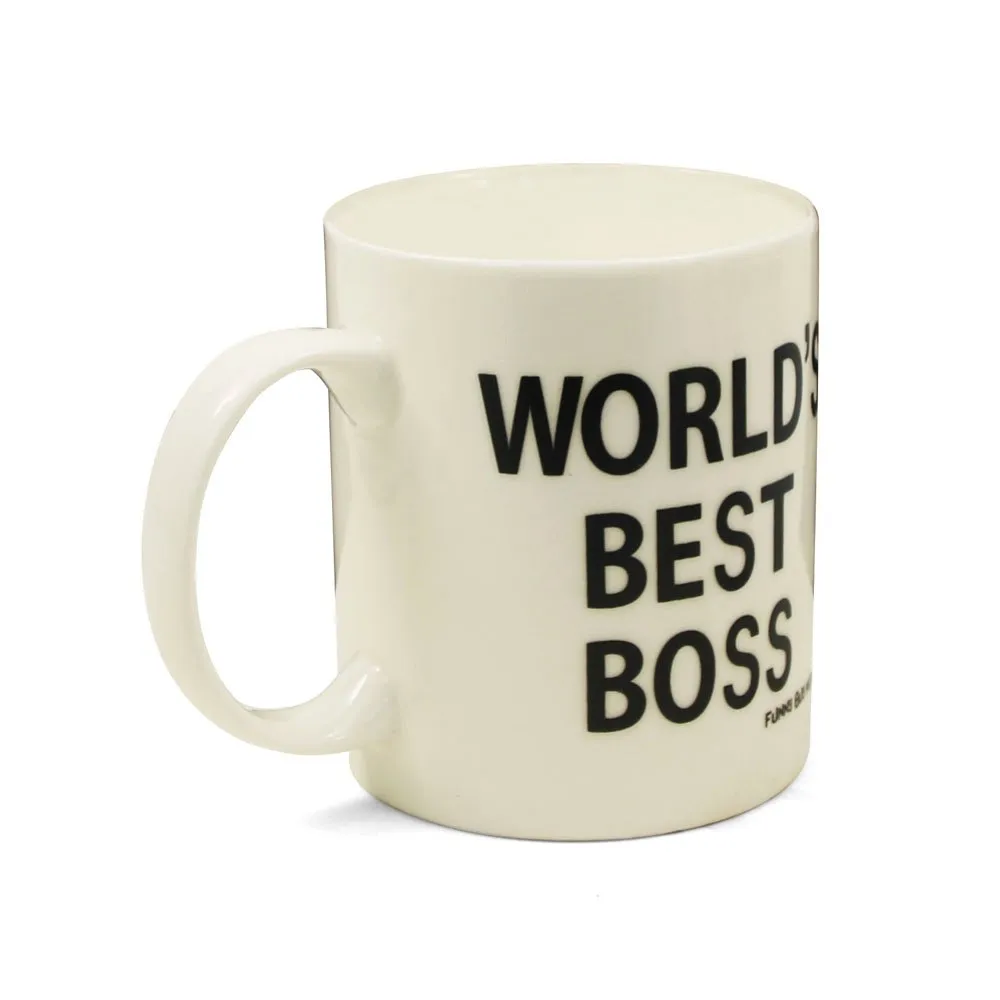 World's Best Boss Classic White Mugs Funny Middle Finger Coffee Ceramic Cup And Mug Travel Coffee Mugs