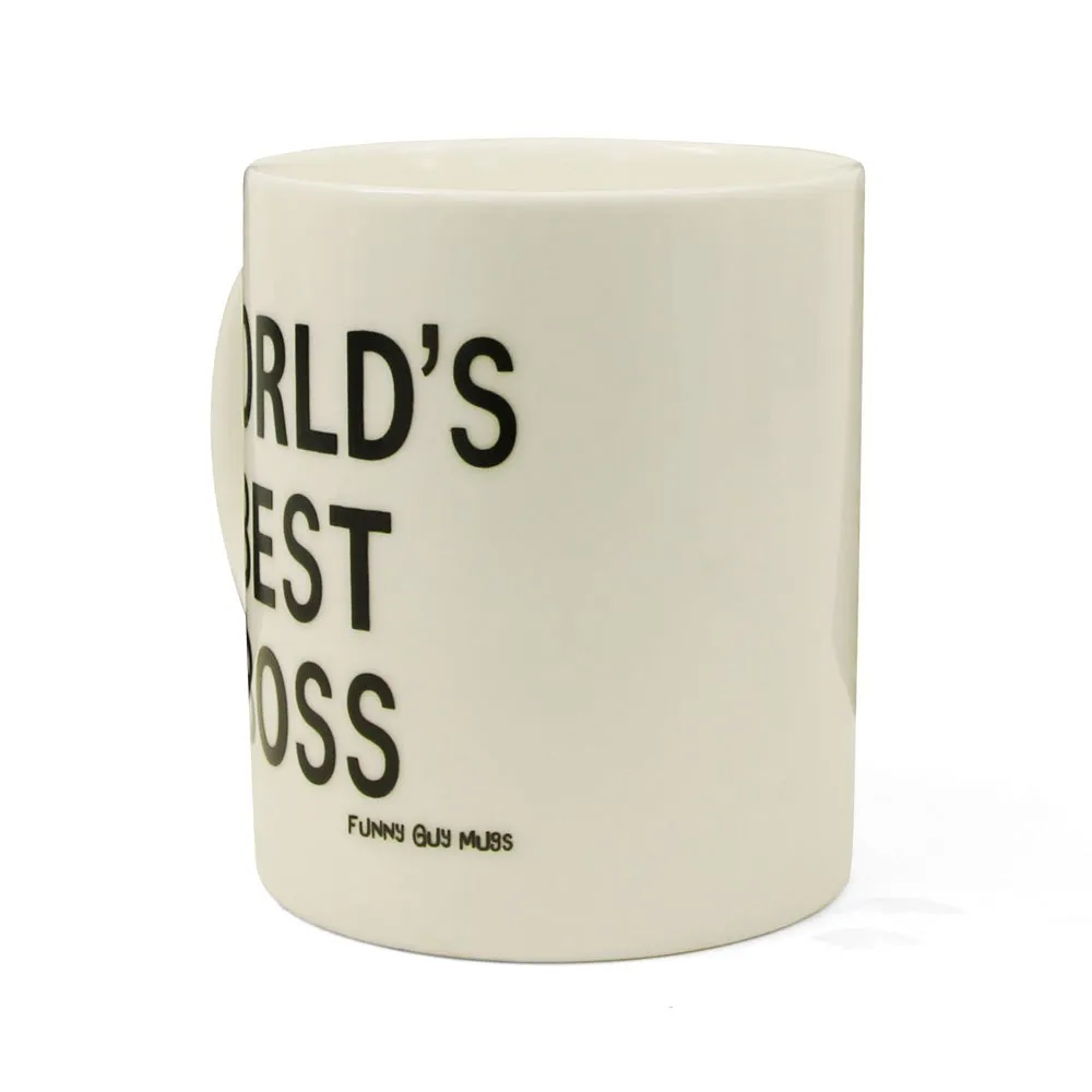 World's Best Boss Classic White Mugs Funny Middle Finger Coffee Ceramic Cup And Mug Travel Coffee Mugs