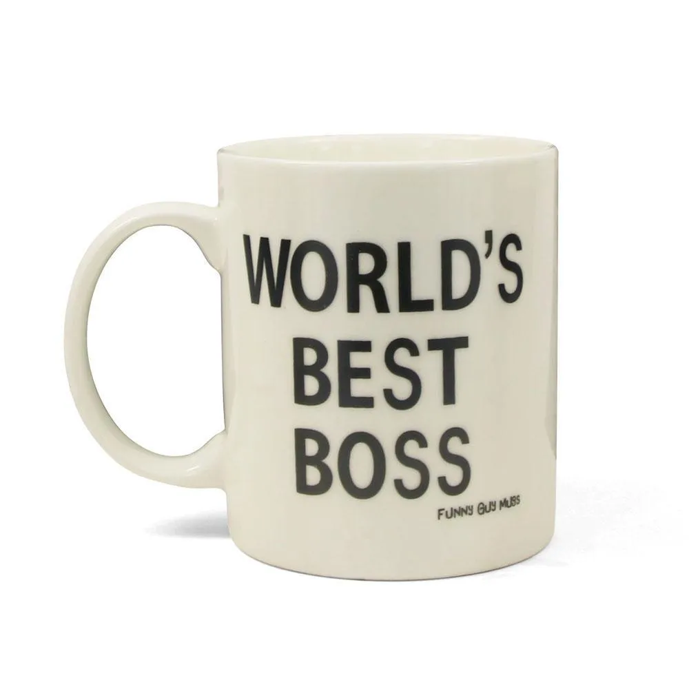 World's Best Boss Classic White Mugs Funny Middle Finger Coffee Ceramic Cup And Mug Travel Coffee Mugs